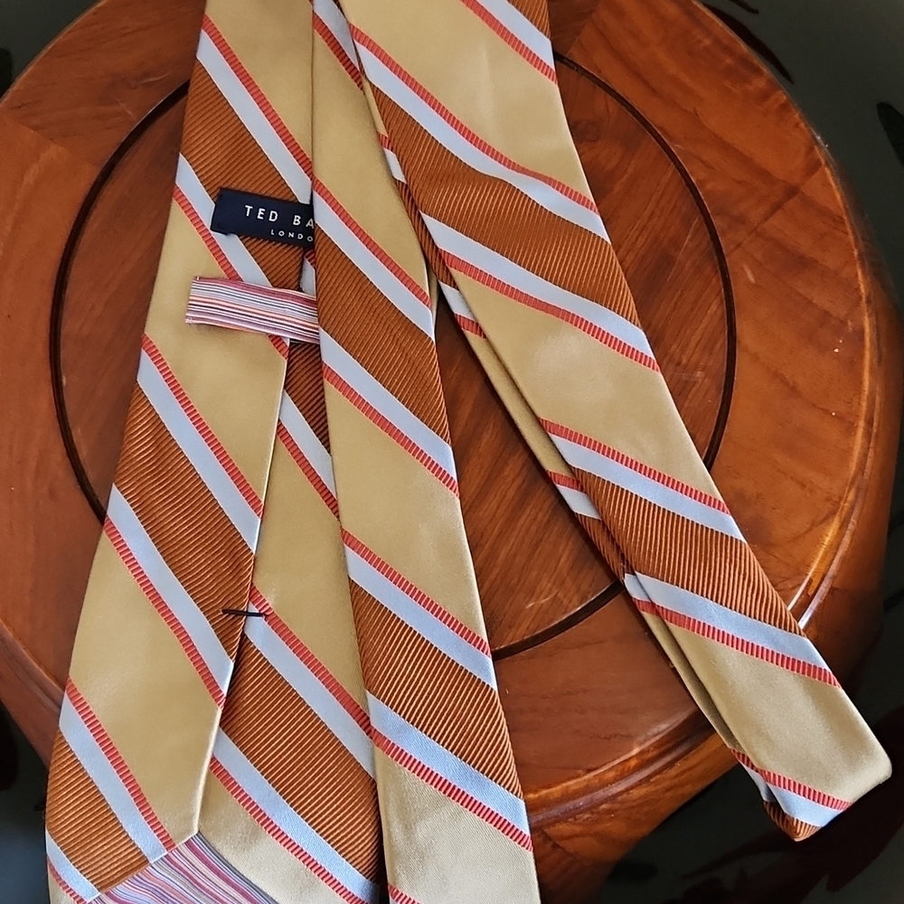 Ted Baker London Diagonal Stripe Silk Tie - Picture 4 of 4
